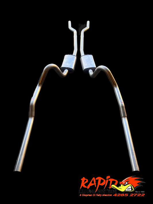 Ford Falcon XR, XT, XW, XY 2 1/2" Dual extractor back 409 S/S mandrel bent sports exhaust system