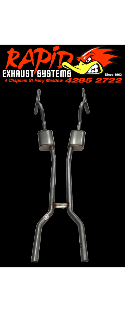 Ford Falcon XA, XB, XC 2 1/2" Dual extractor back 409 S/S mandrel bent sports exhaust system with balance pipe