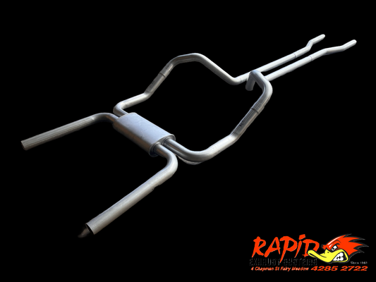 Holden HK, HT, HG (V8) 2 1/2" Mandrel bent Extractor back Dual Sports Exhaust system