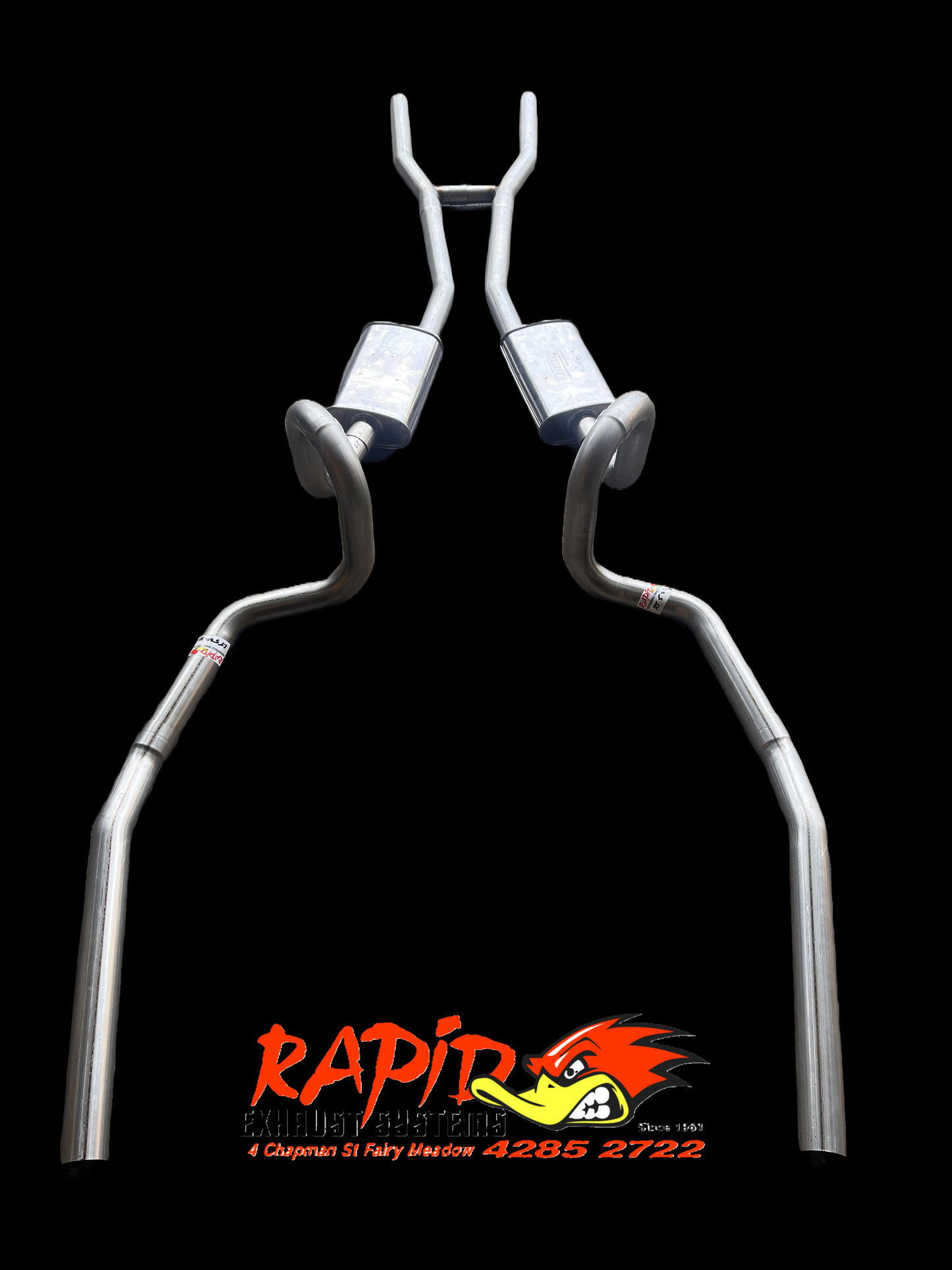 Holden HQ HJ HZ HX (V8) Sedan 2 1/2" 409 S/S Extractor back Mandrel bent Dual Sports exhaust system with balance pipe