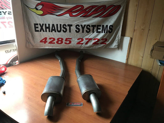 Holden HQ, HJ, HZ, HX sedan (V8), Extractor back 3" 409 stainless steel mandrel bent dual diff dump system