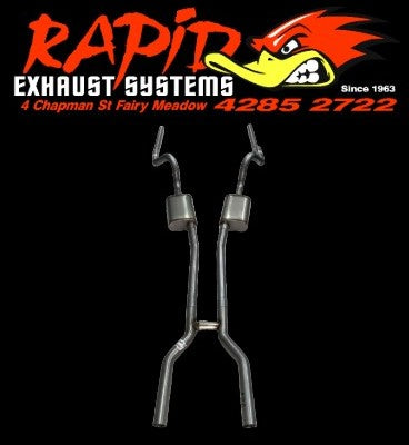 Ford Falcon XR, XT, XW, XY 2 1/2" Dual extractor back 409 S/S mandrel bent sports exhaust system with balance pipe