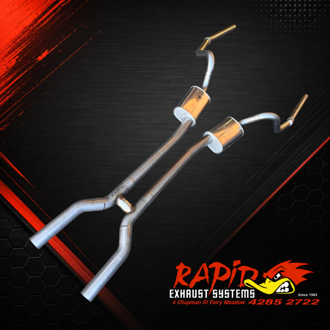 Ford Falcon XR, XT, XW, XY 2 1/2" Dual extractor back 409 S/S mandrel bent sports exhaust system with balance pipe
