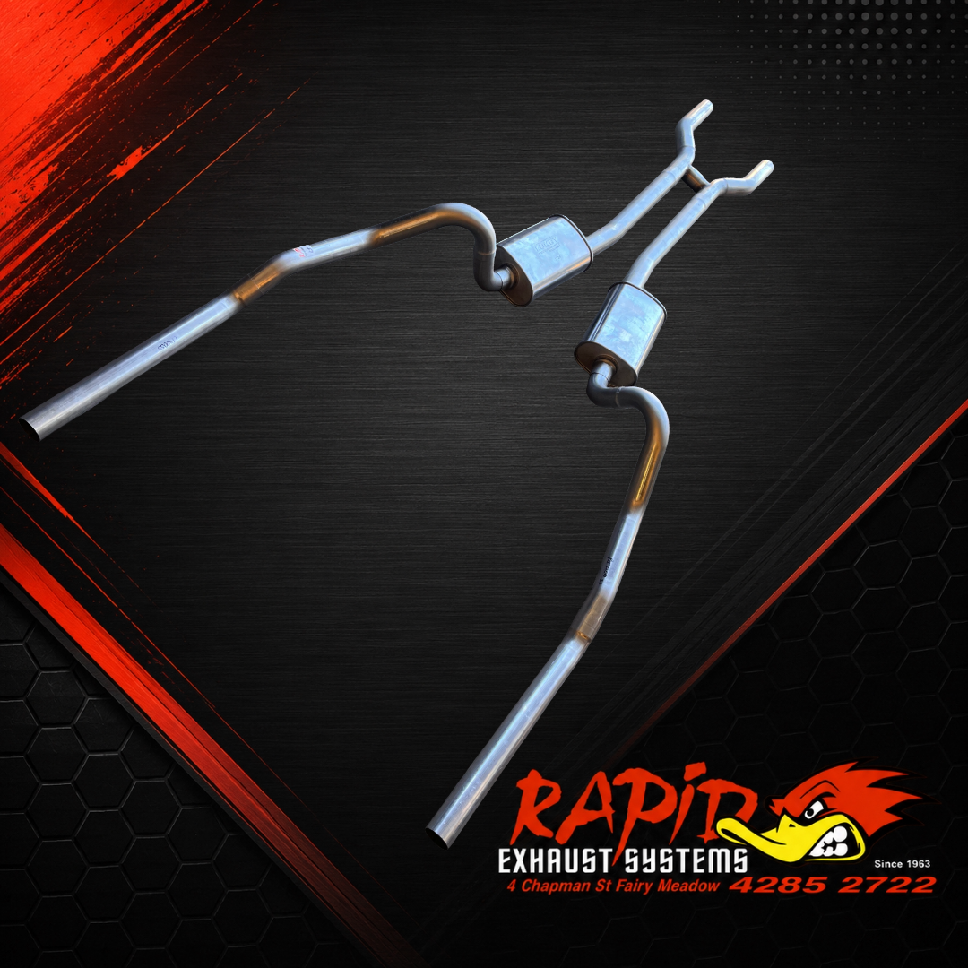 Ford Falcon XR, XT, XW, XY 2 1/2" Dual extractor back 409 S/S mandrel bent sports exhaust system with balance pipe