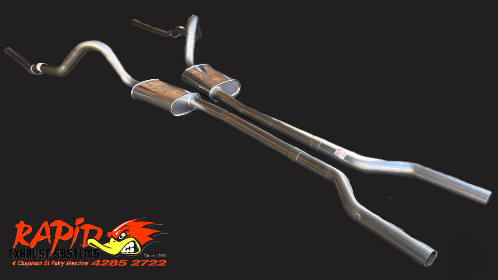 Ford Falcon XR, XT, XW, XY 2 1/2" Dual extractor back 409 S/S mandrel bent sports exhaust system