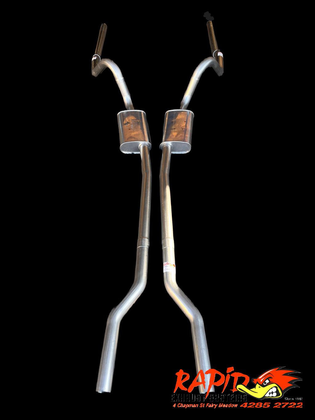 Ford Falcon XR, XT, XW, XY 2 1/2" Dual extractor back 409 S/S mandrel bent sports exhaust system