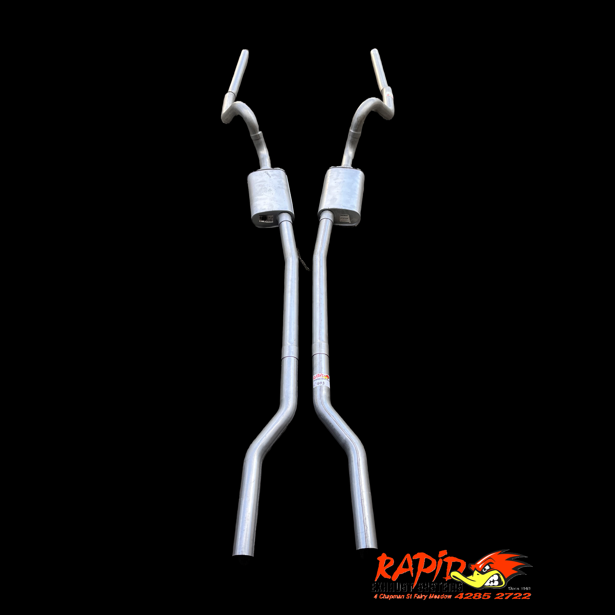 FORD FALCON V8 XR/XT/XW/XY 2.5 inch TWIN EXHAUST SYSTEM suit 1966-1972