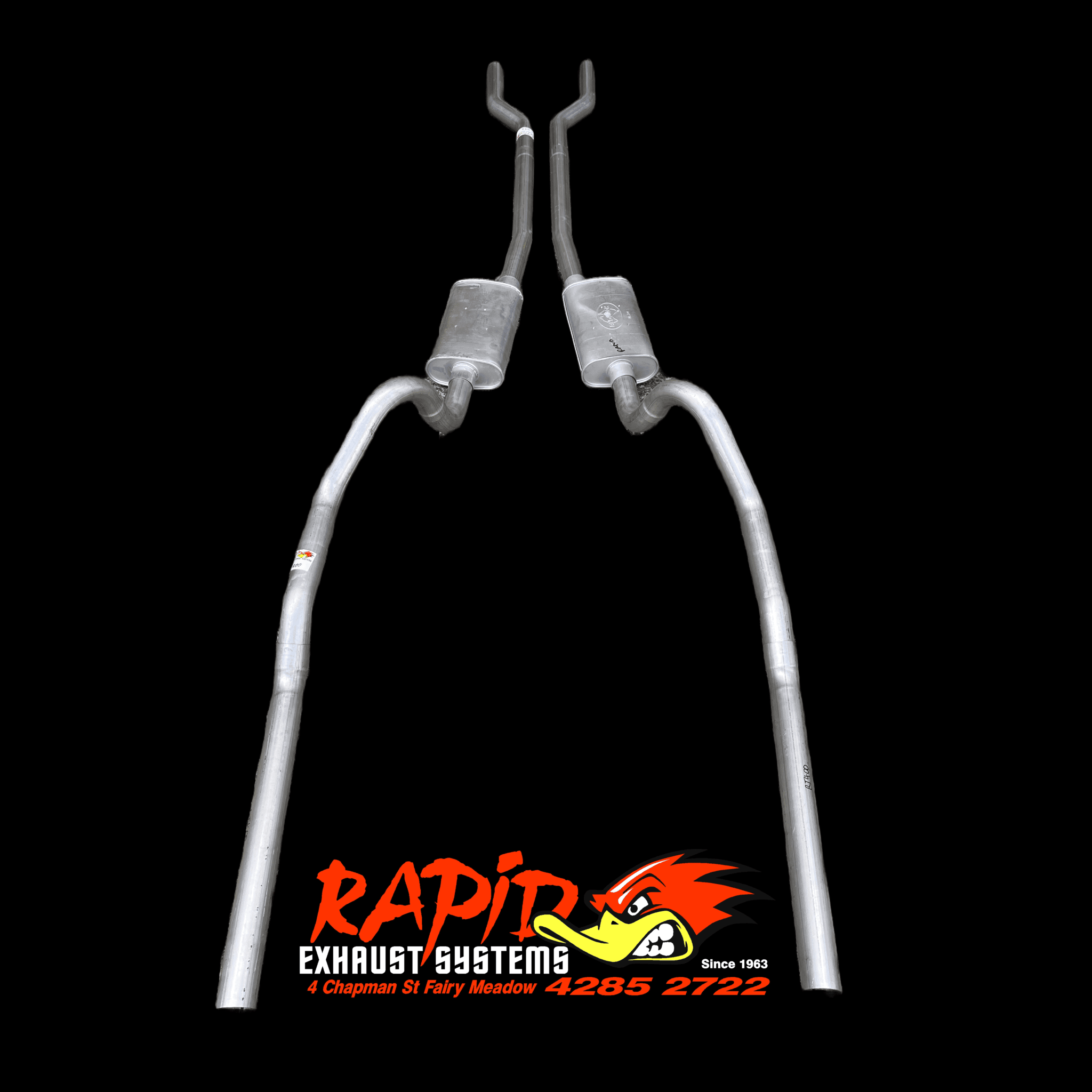 FORD FALCON V8 XR/XT/XW/XY 2.5 inch TWIN EXHAUST SYSTEM suit 1966-1972