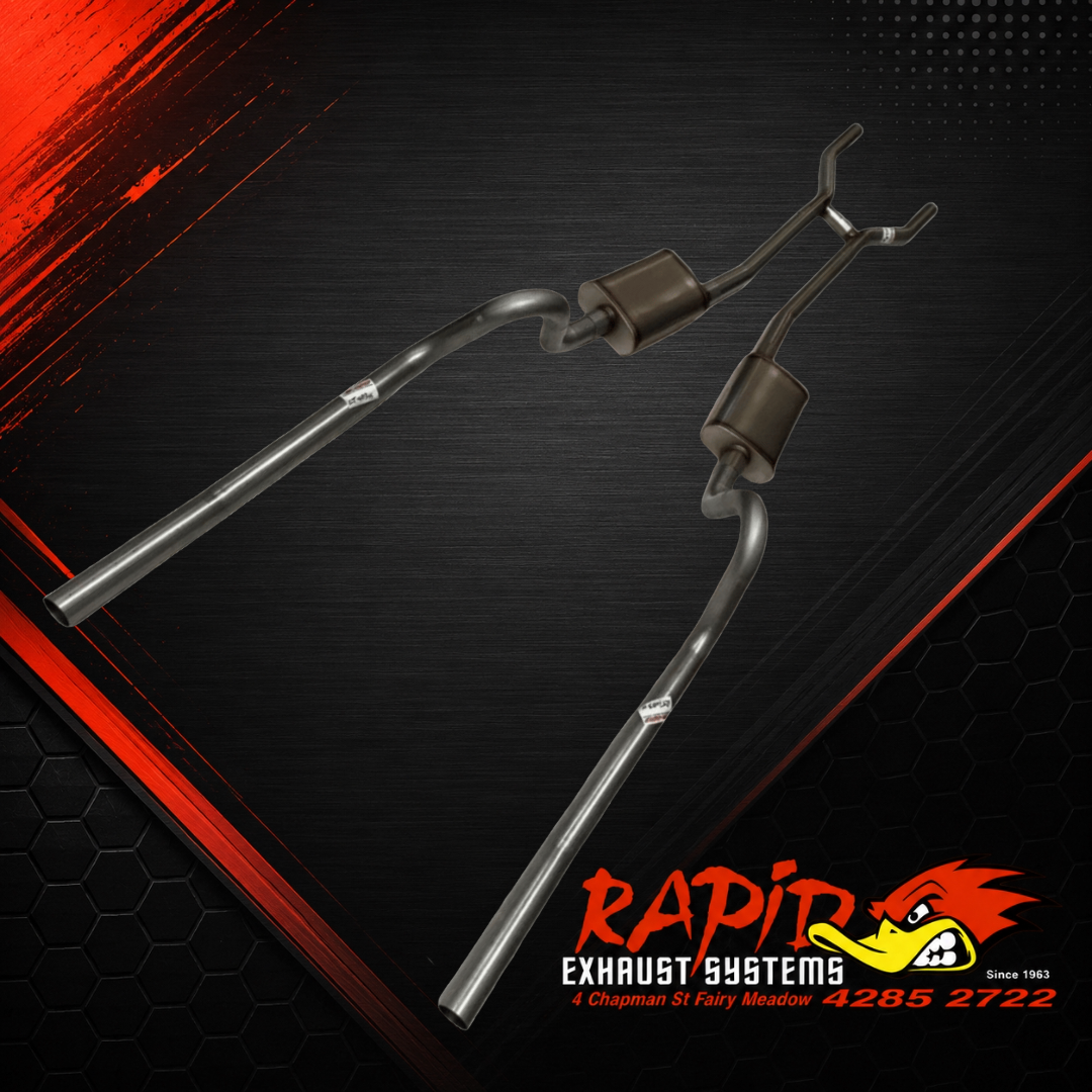 Ford Falcon XA, XB, XC 2 1/2" Dual extractor back 409 S/S mandrel bent sports exhaust system with balance pipe