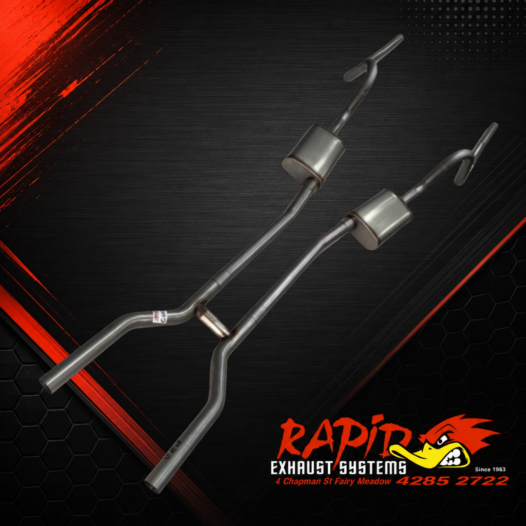 Ford Falcon XA, XB, XC 2 1/2" Dual extractor back 409 S/S mandrel bent sports exhaust system with balance pipe