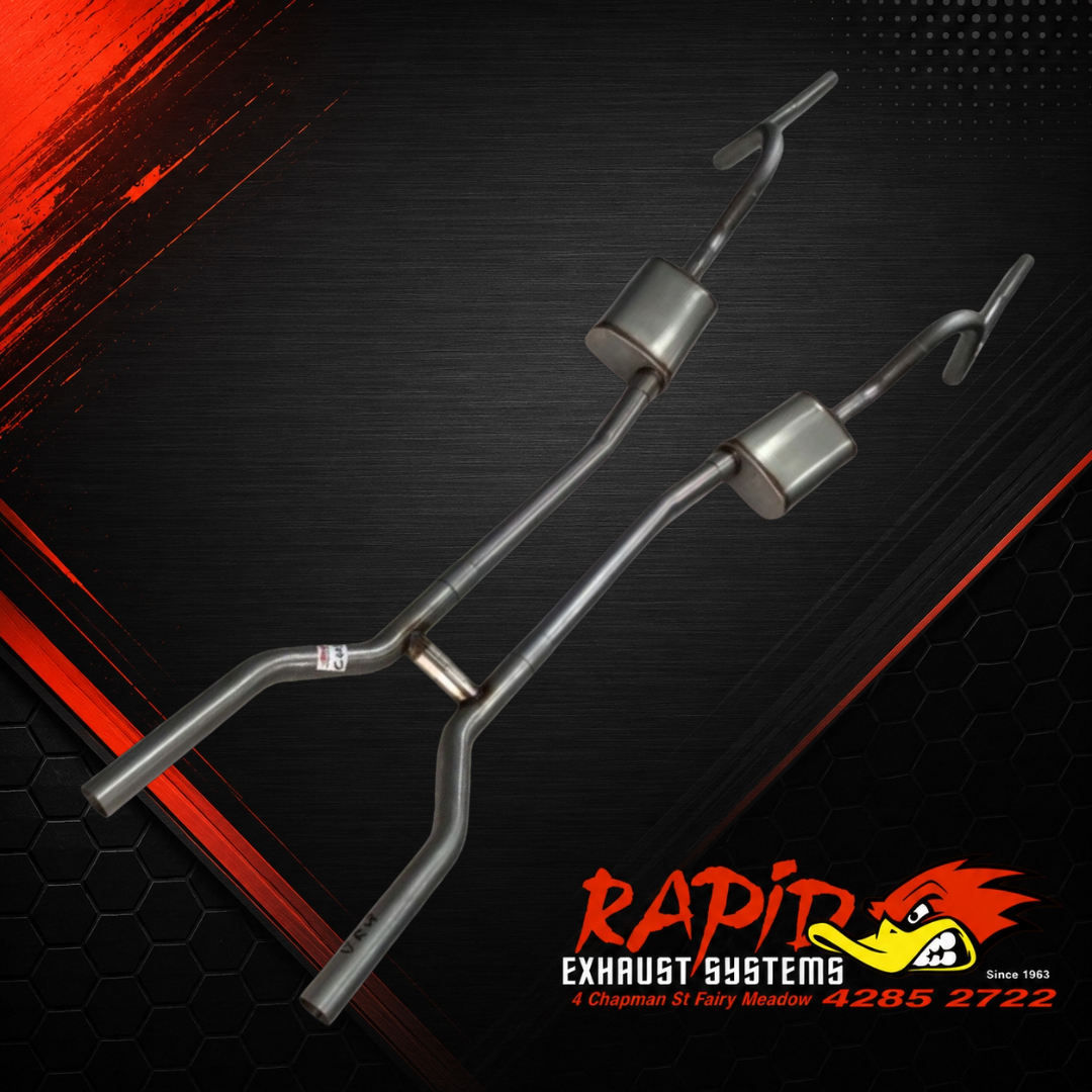 Ford Falcon XA, XB, XC 2 1/2" Dual extractor back 409 S/S mandrel bent sports exhaust system with balance pipe