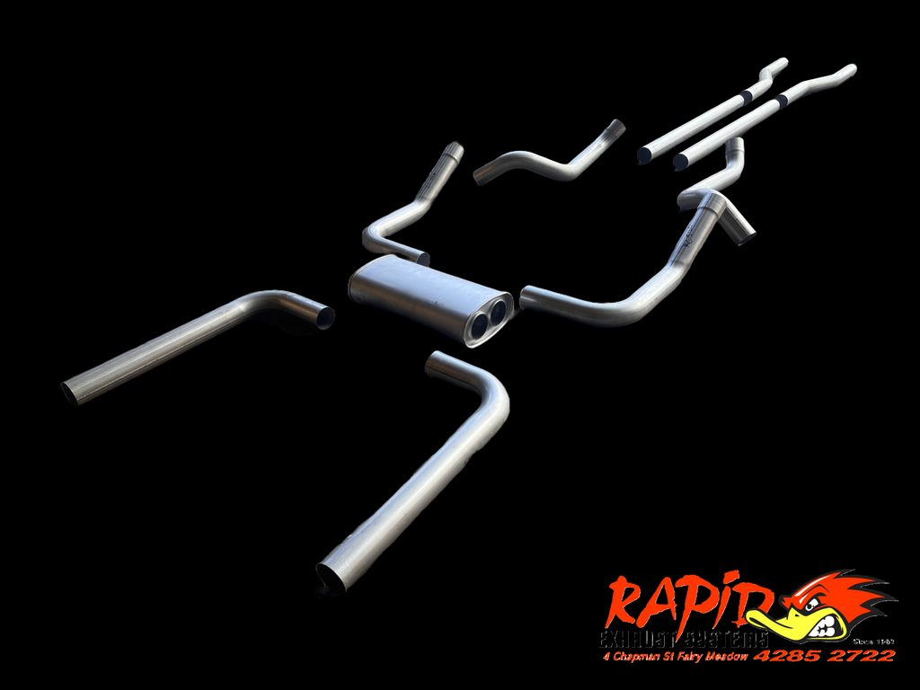 Holden HK, HT, HG (V8) 2 1/2" Mandrel bent Extractor back Dual Sports Exhaust system