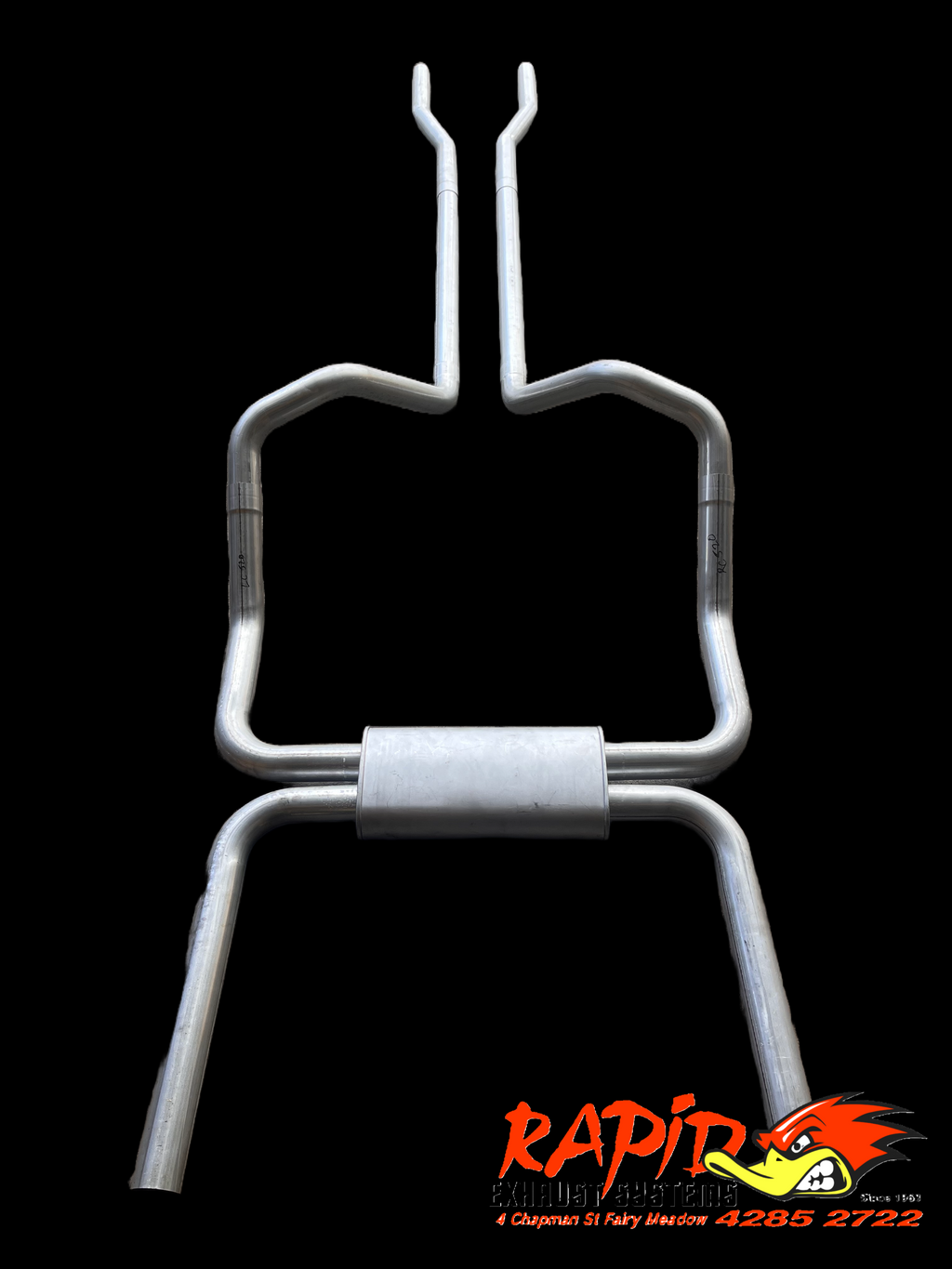 Holden HK, HT, HG (V8) 2 1/2" Mandrel bent Extractor back Dual Sports Exhaust system