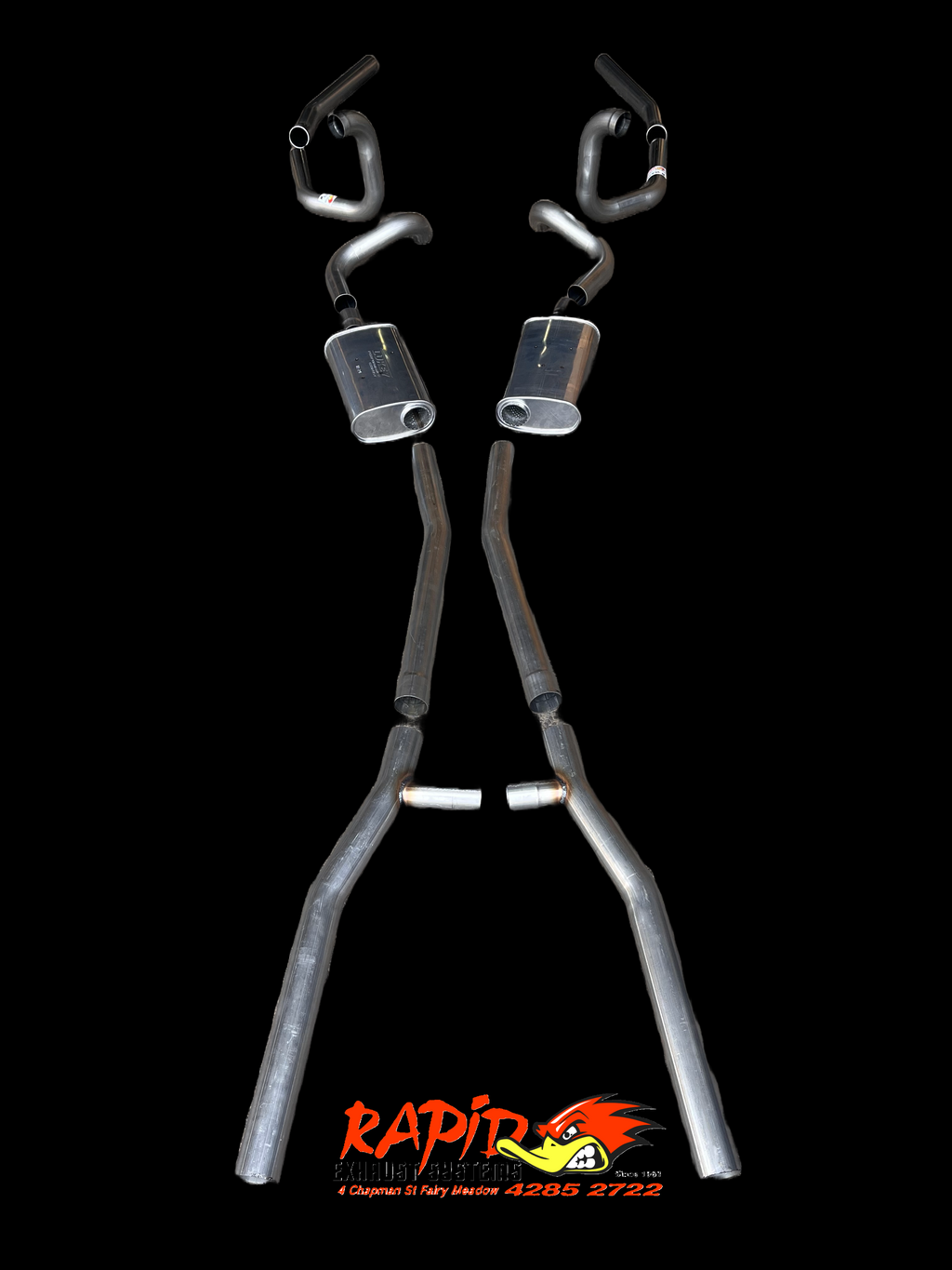 Holden HQ HJ HX HZ V8 Dual Sports Exhaust | 2.5" 409 S/S Mandrel Bent with Balance Pipe