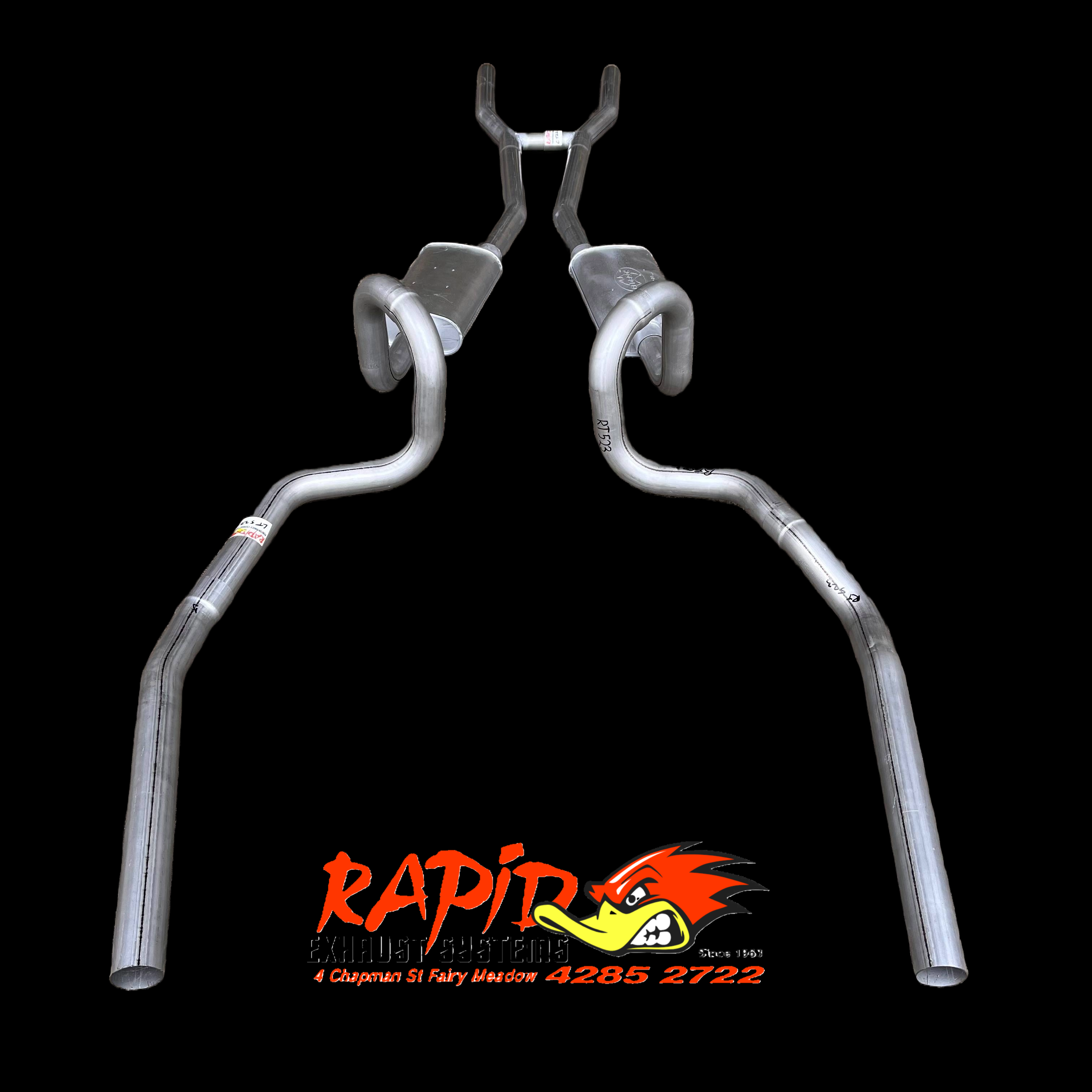 Holden HQ HJ HZ HX (V8) Wagon 2 1/2" Extractor back Mandrel bent  Dual Sports exhaust system with balance pipe